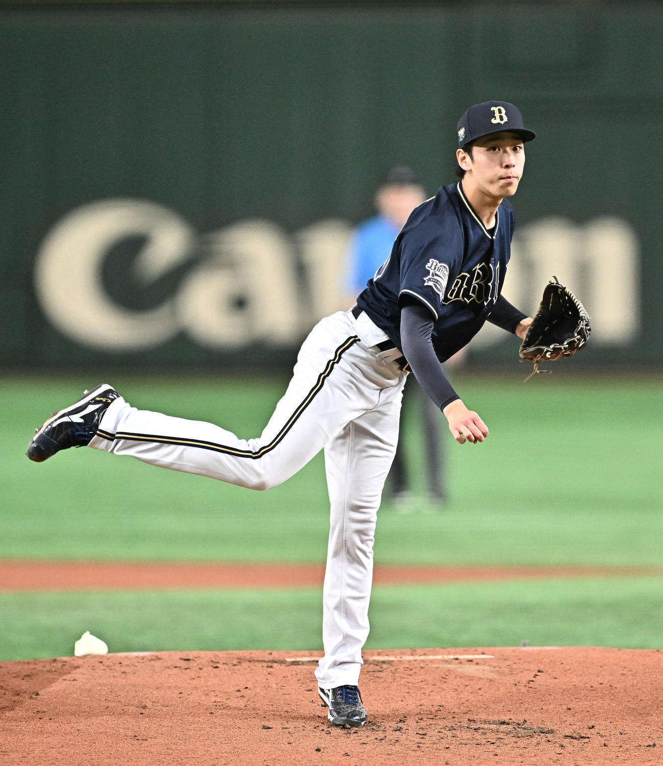 巨人対オリックス　オリックス先発の斎藤（撮影・滝沢徹郎）
