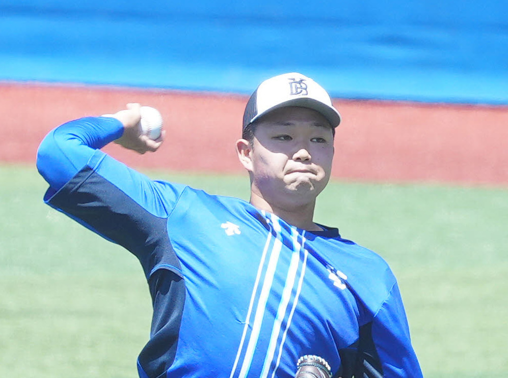 DeNA石田裕太郎（24年6月8日撮影）