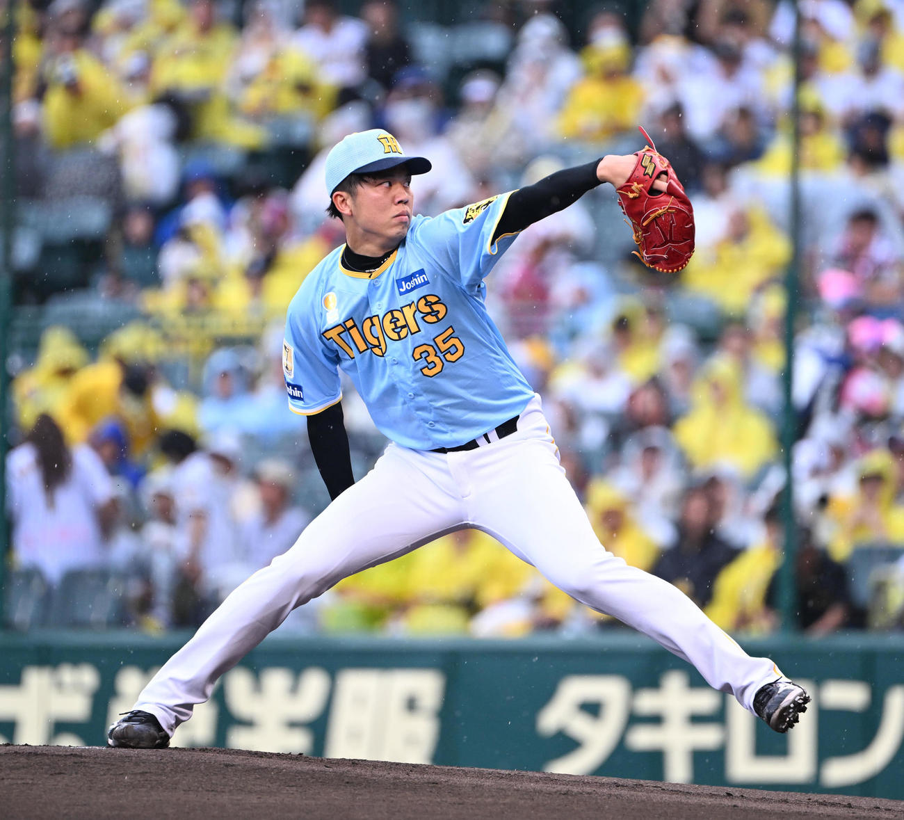 阪神対西武　先発する阪神才木（撮影・和賀正仁）