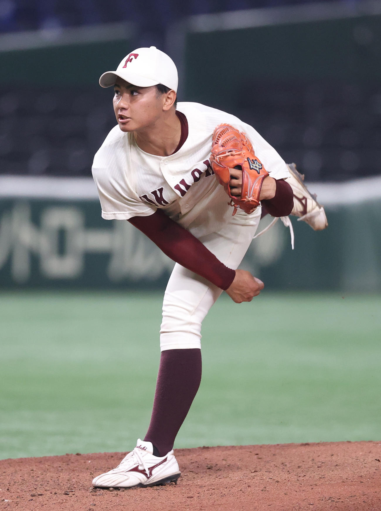 九産大対福岡大　先発した福岡大・朝吹（撮影・柴田隆二）