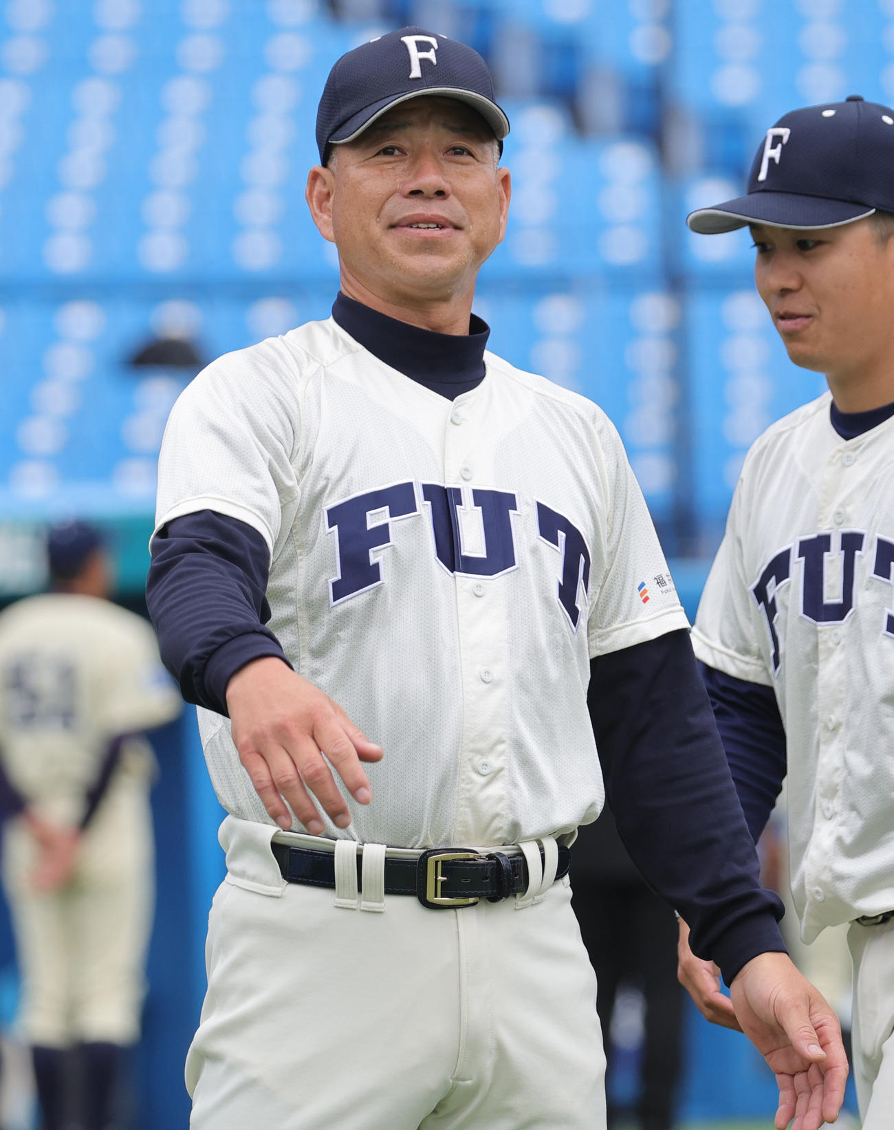 福井工大対桐蔭横浜大　福井工大・町田監督（撮影・野上伸悟）