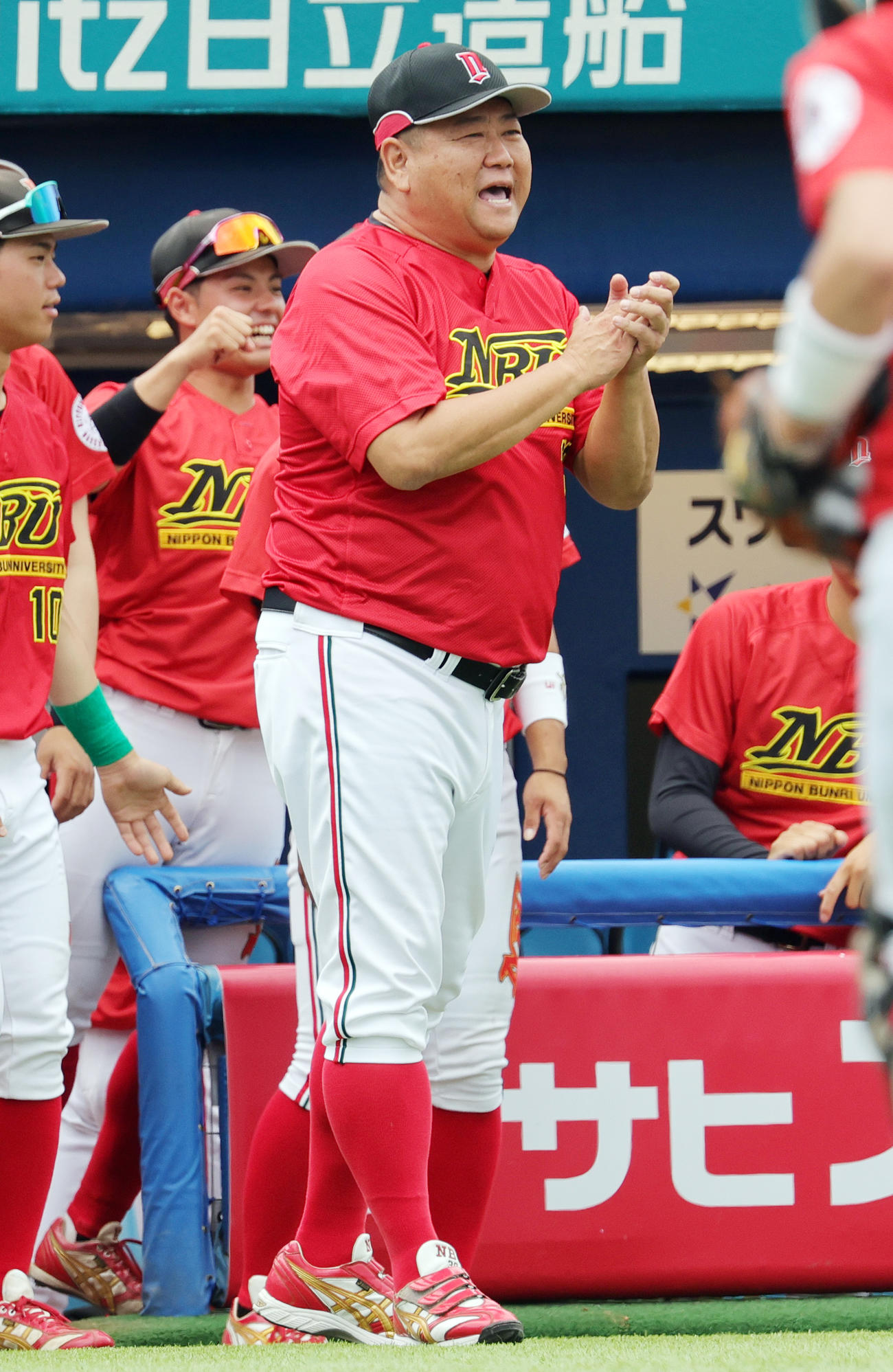 中京大対日本文理大　日本文理大・中村監督（撮影・野上伸悟）