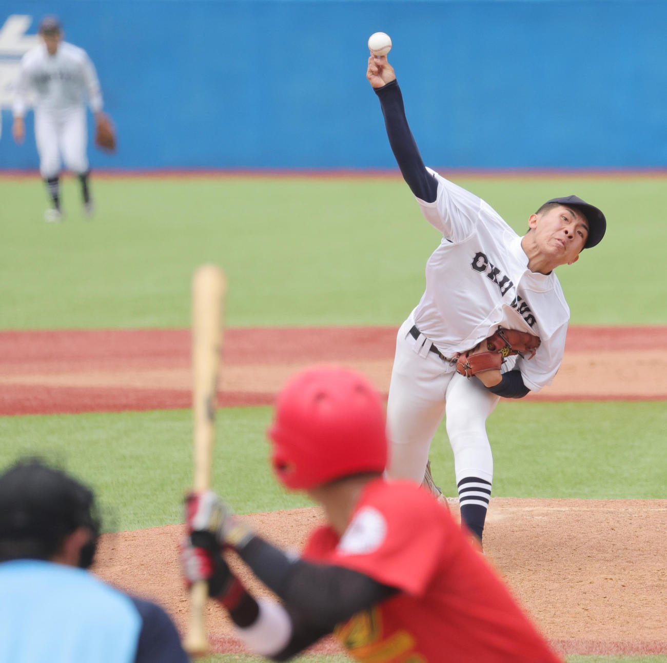 中京大対日本文理大　中京大先発の高木（撮影・野上伸悟）
