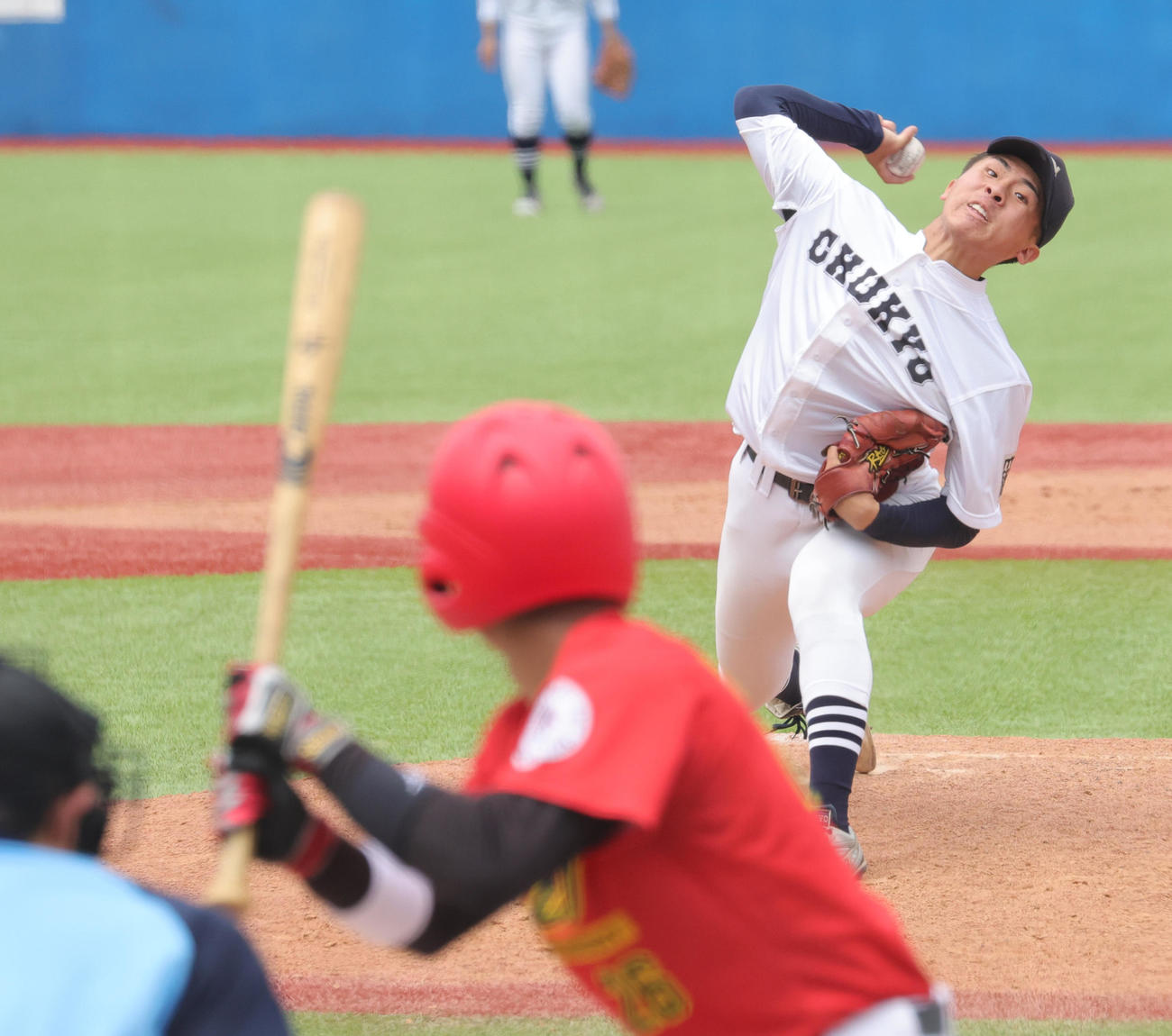 中京大対日本文理大　中京大先発の高木（撮影・野上伸悟）