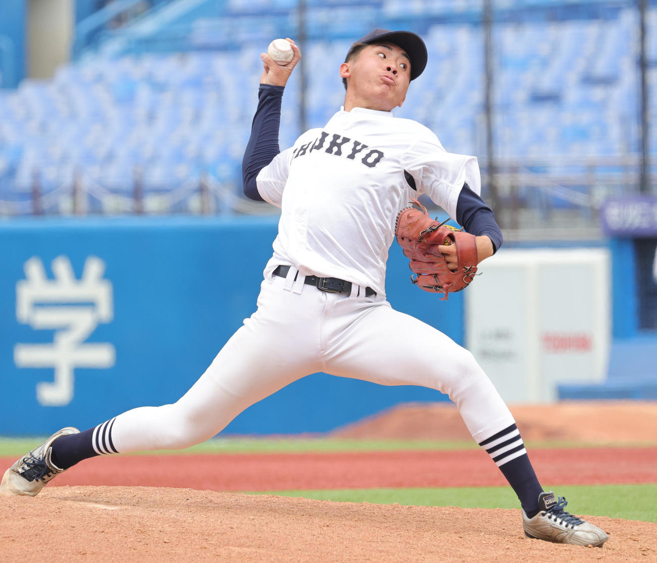 中京大対日本文理大　中京大先発の高木（撮影・野上伸悟）