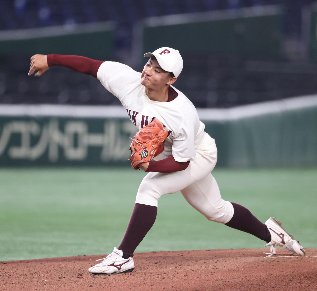 九産大対福岡大　先発した福岡大・朝吹（撮影・柴田隆二）