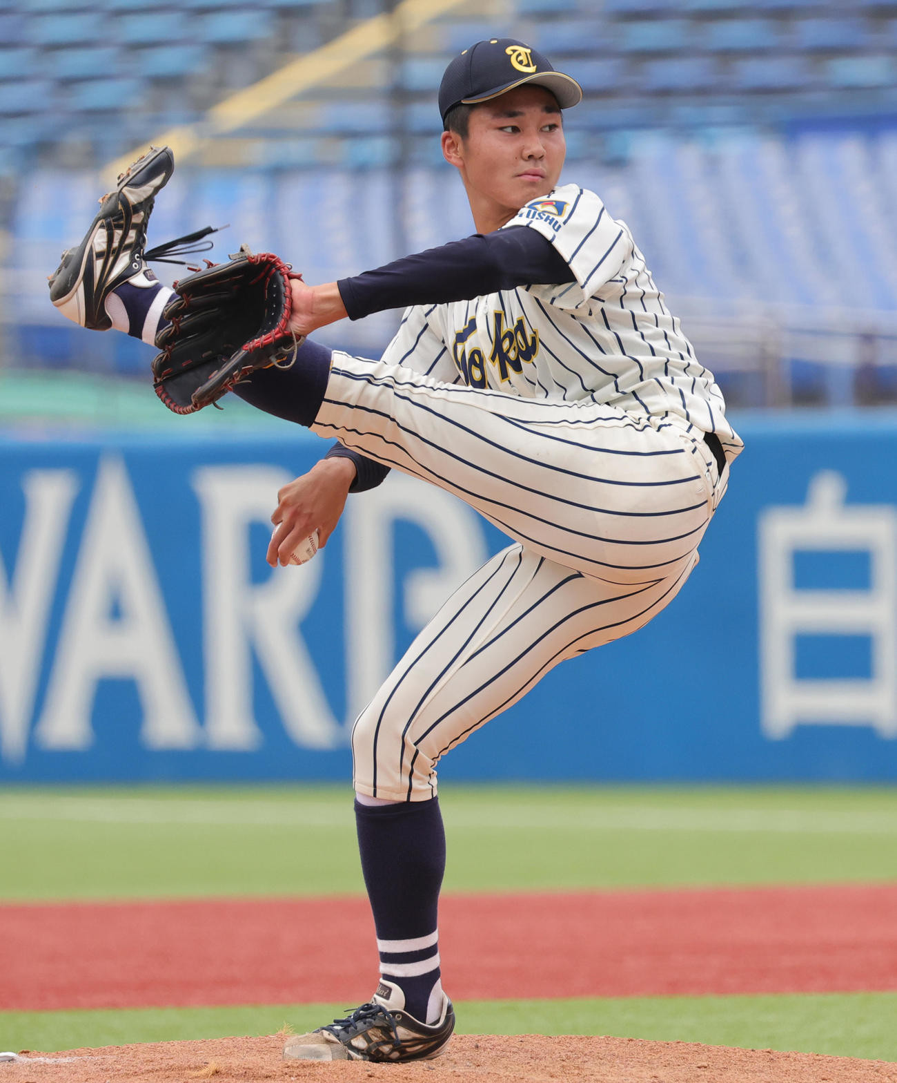 中部学院大対東海大九州　東海大九州先発の広池（撮影・野上伸悟）