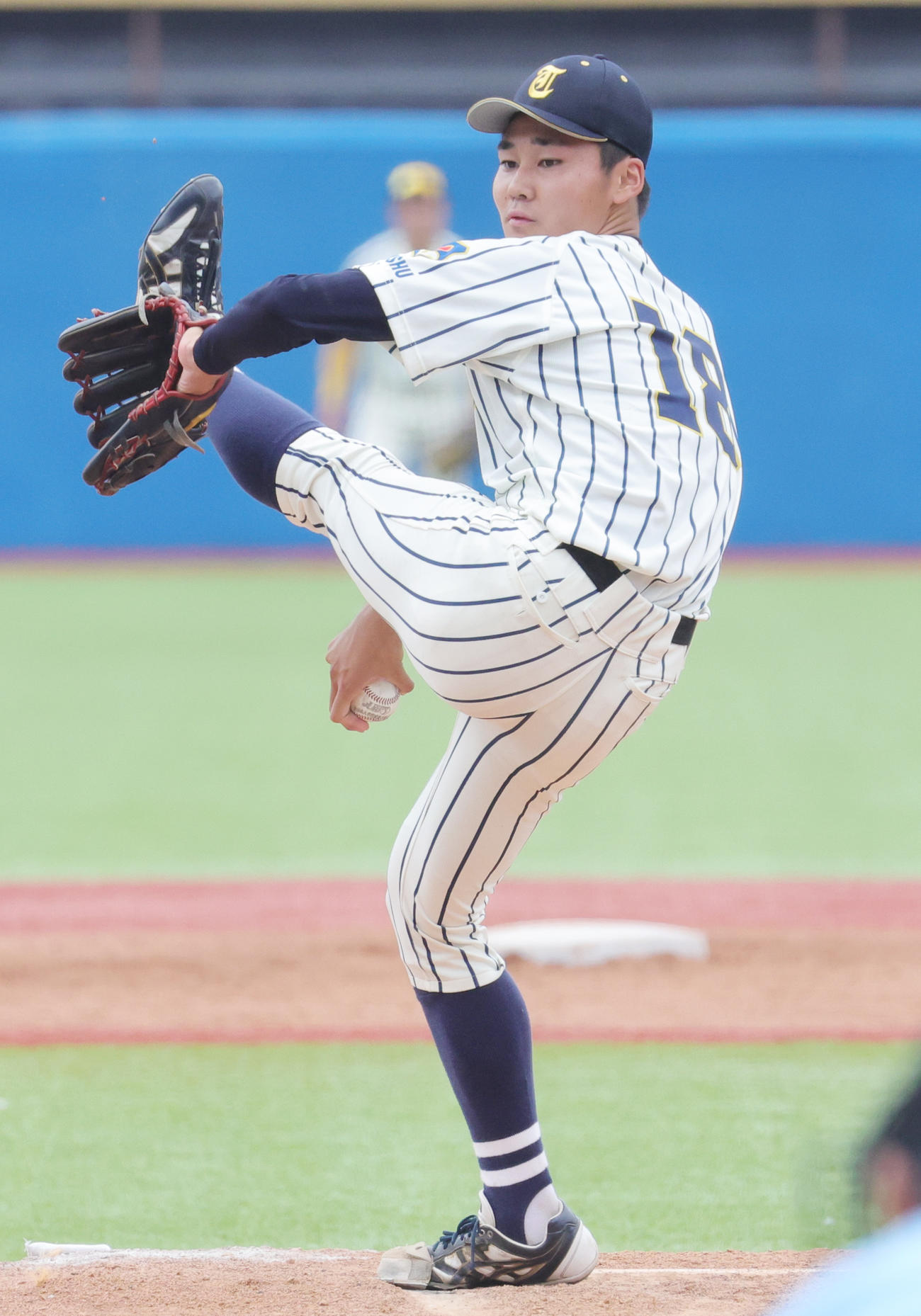 中部学院大対東海大九州　東海大九州先発の広池（撮影・野上伸悟）
