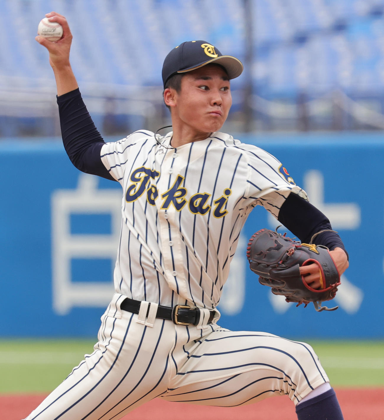 中部学院大対東海大九州　東海大九州先発の広池（撮影・野上伸悟）