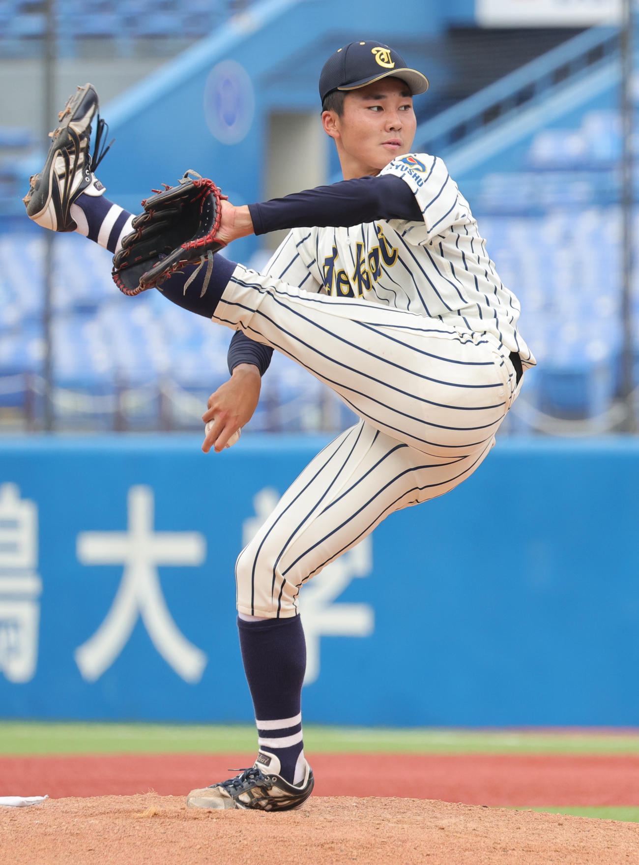 中部学院大対東海大九州　東海大九州先発の広池（撮影・野上伸悟）