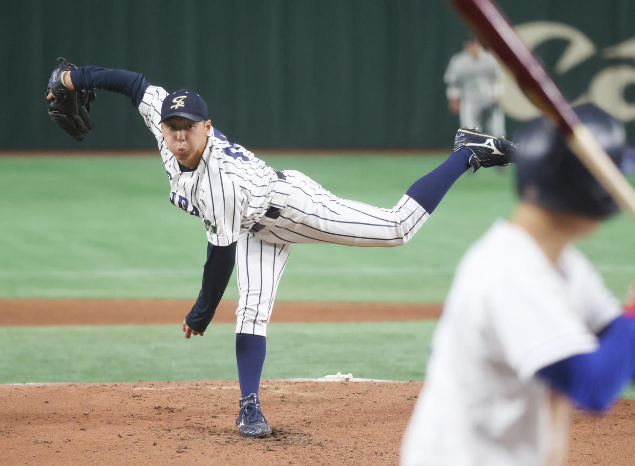 星槎道都大対仙台大　先発した仙台大・渡辺一（撮影・柴田隆二）