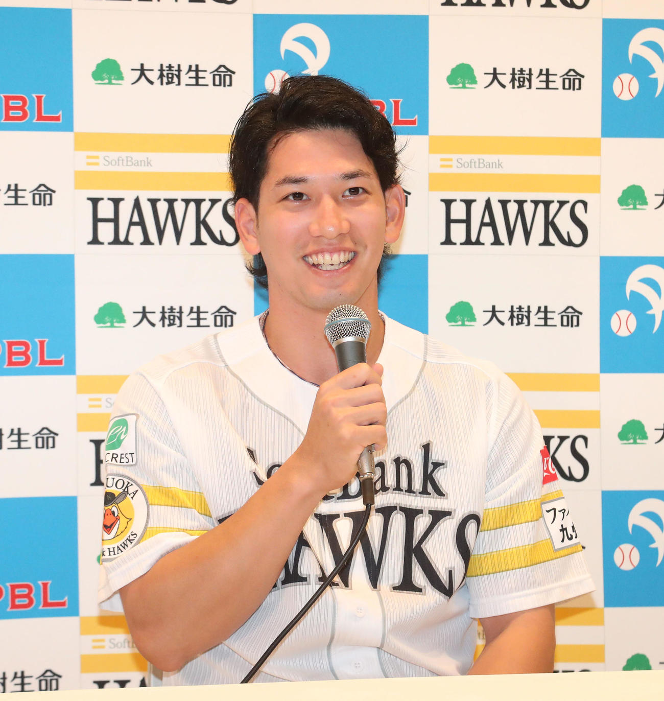 大樹生命月間MVP賞を獲得した栗原（撮影・鬼束羽瑠菜）