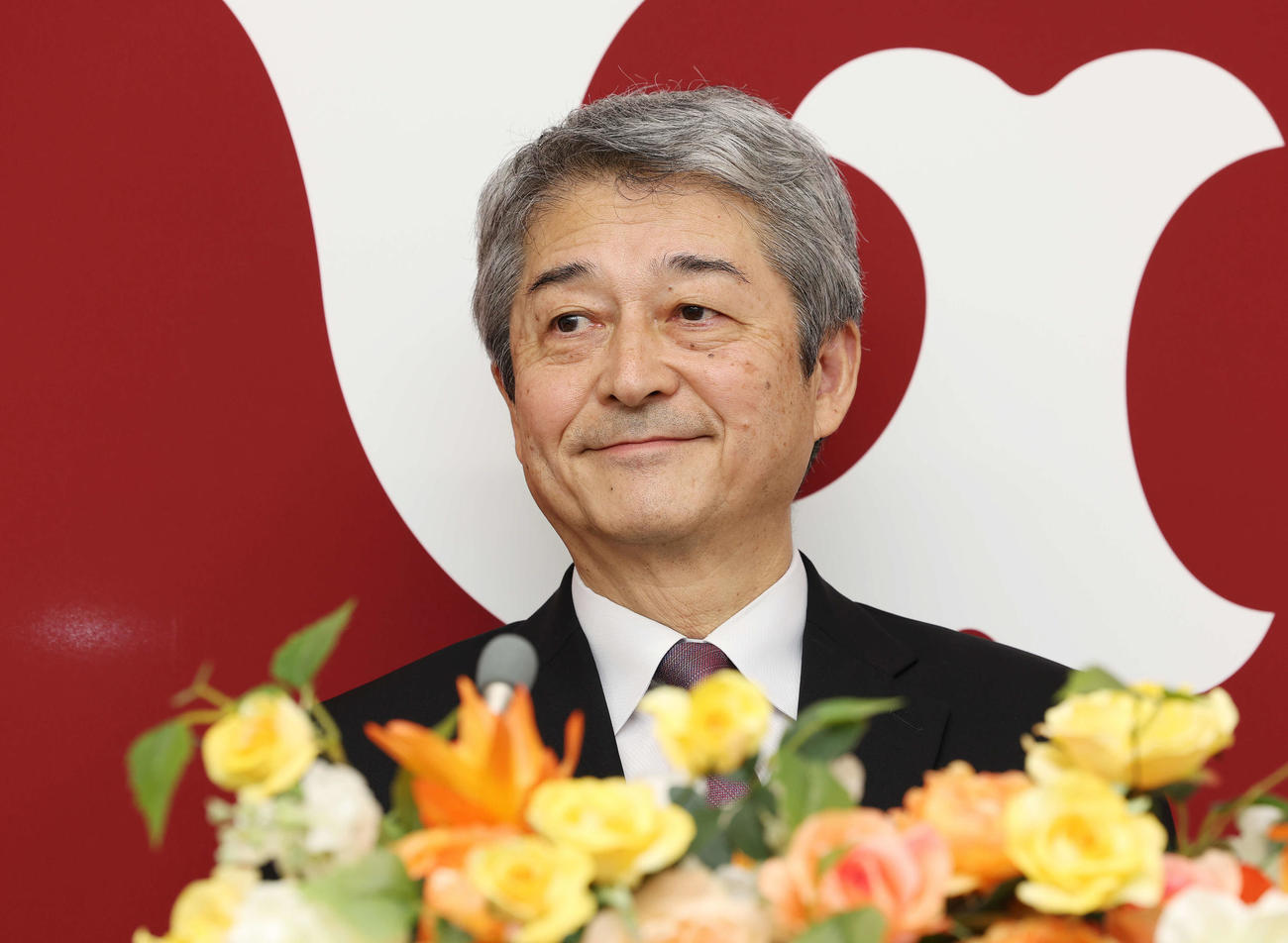 巨人の新社長に就任した国松徹代表取締役社長（撮影・宮地輝）