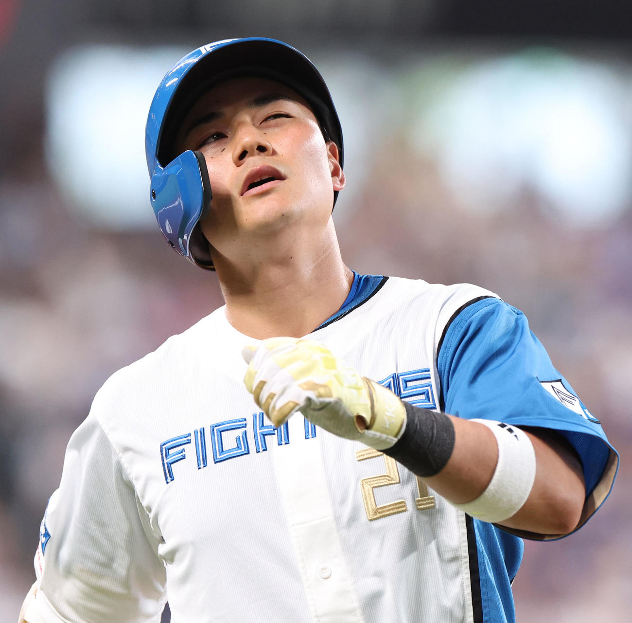 日本ハム対中日　2回裏日本ハム1死、清宮は投ゴロに終わる（撮影・佐藤翔太）