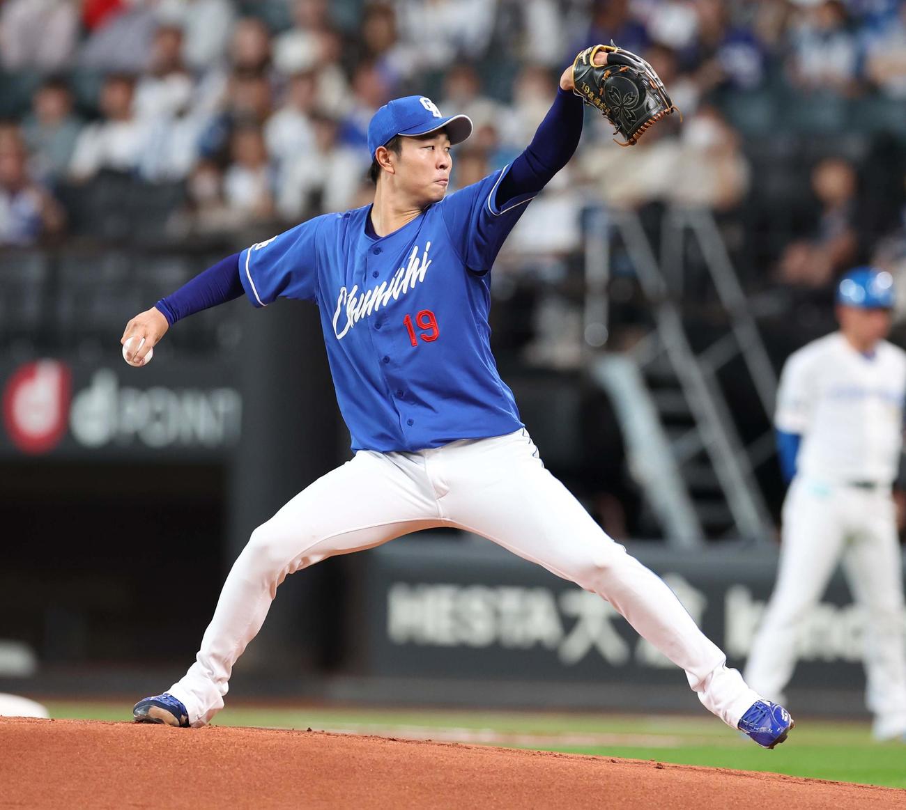 日本ハム対中日　力投する中日先発の高橋宏（撮影・黒川智章）