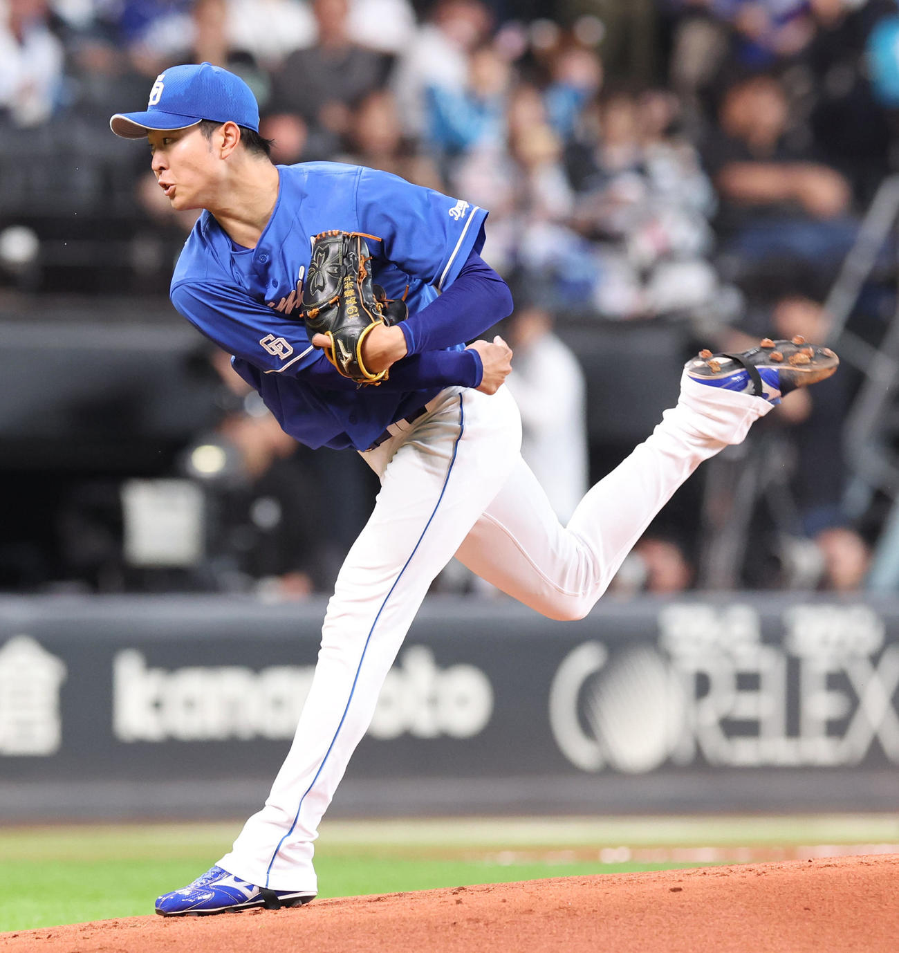 日本ハム対中日　中日先発の高橋宏（撮影・佐藤翔太）