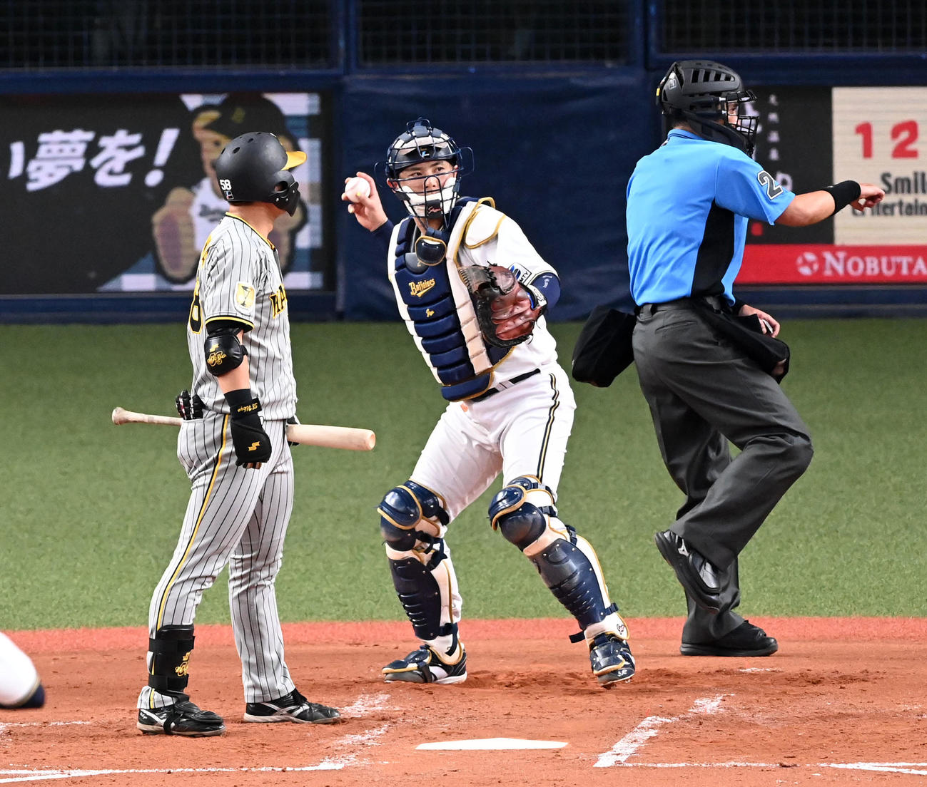 オリックス対阪神　3回表阪神1死、前川は見逃し三振に倒れる（撮影・前岡正明）