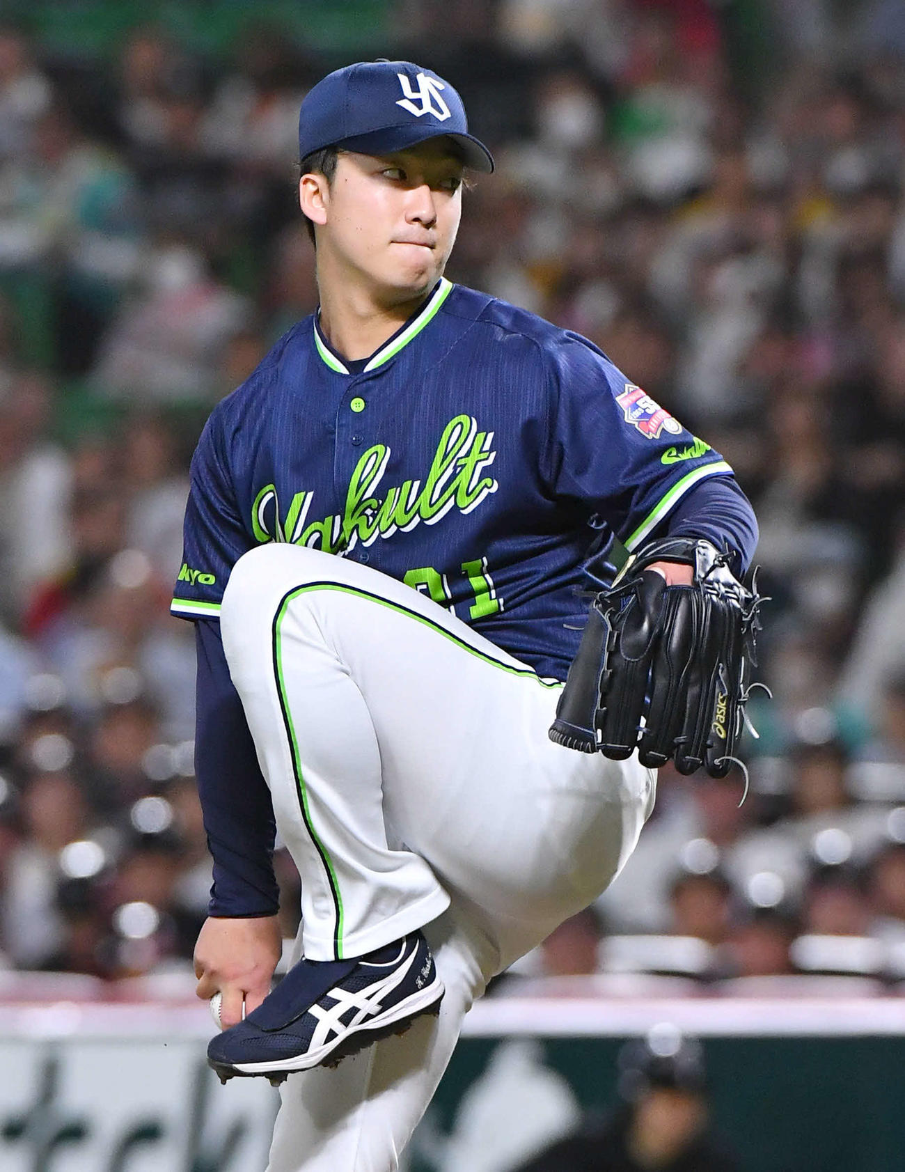 ソフトバンク対ヤクルト　ヤクルト先発の吉村（撮影・岩下翔太）