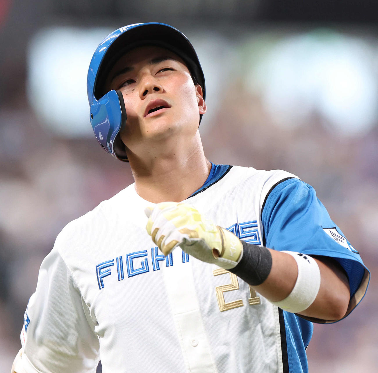 日本ハム対中日　2回裏日本ハム1死、清宮は投ゴロに終わる（撮影・佐藤翔太）