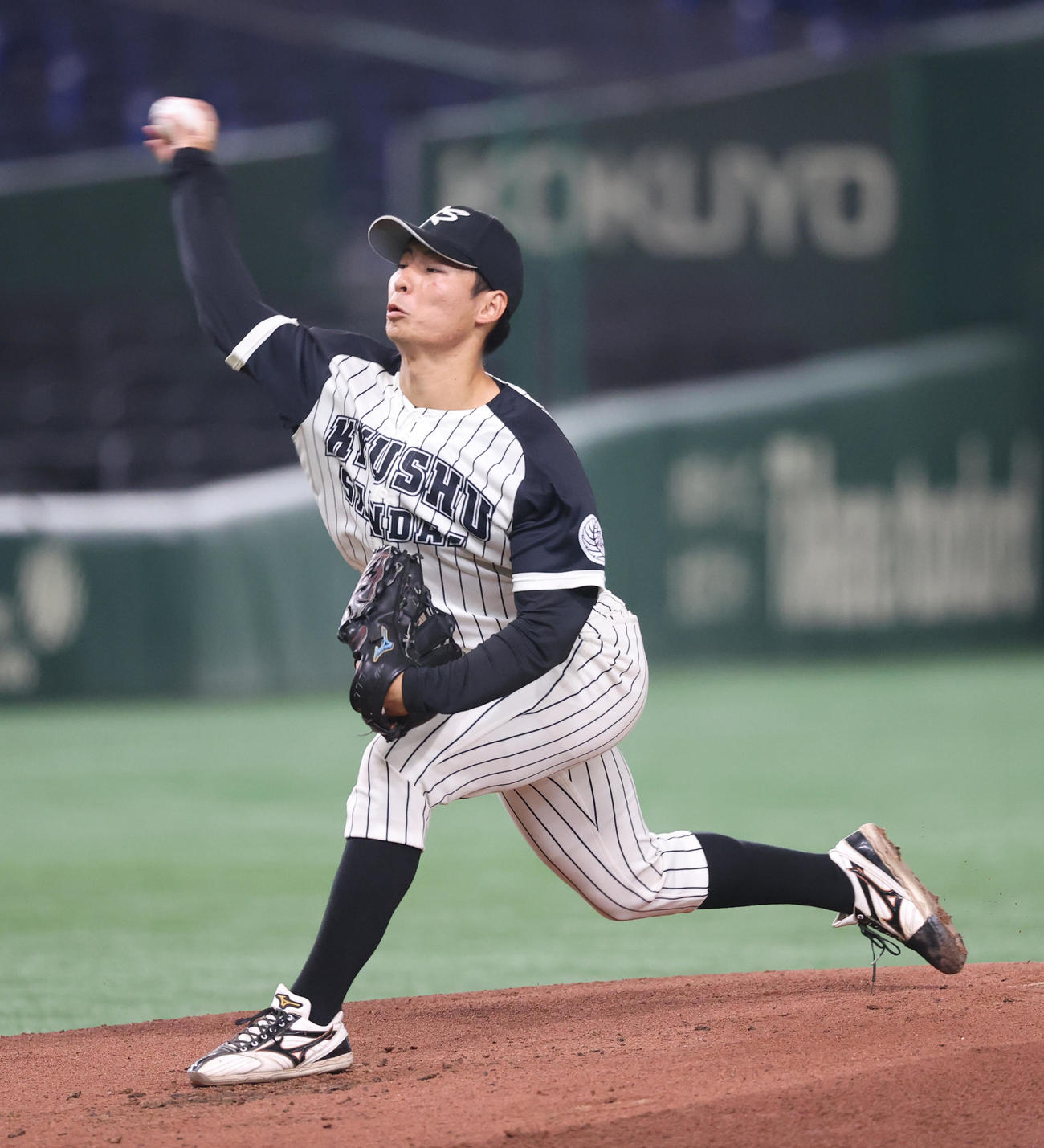 九産大対仙台大　先発した九産大・大嶋（撮影・柴田隆二）