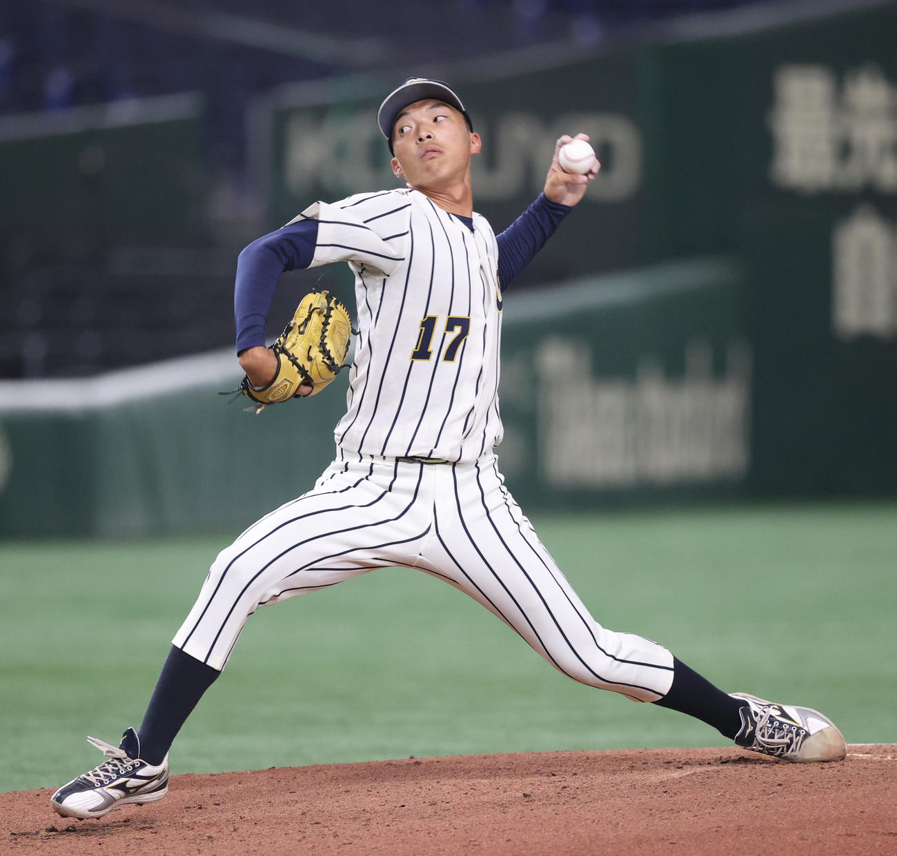 上武大対佛教大　先発した上武大・井出（撮影・柴田隆二）