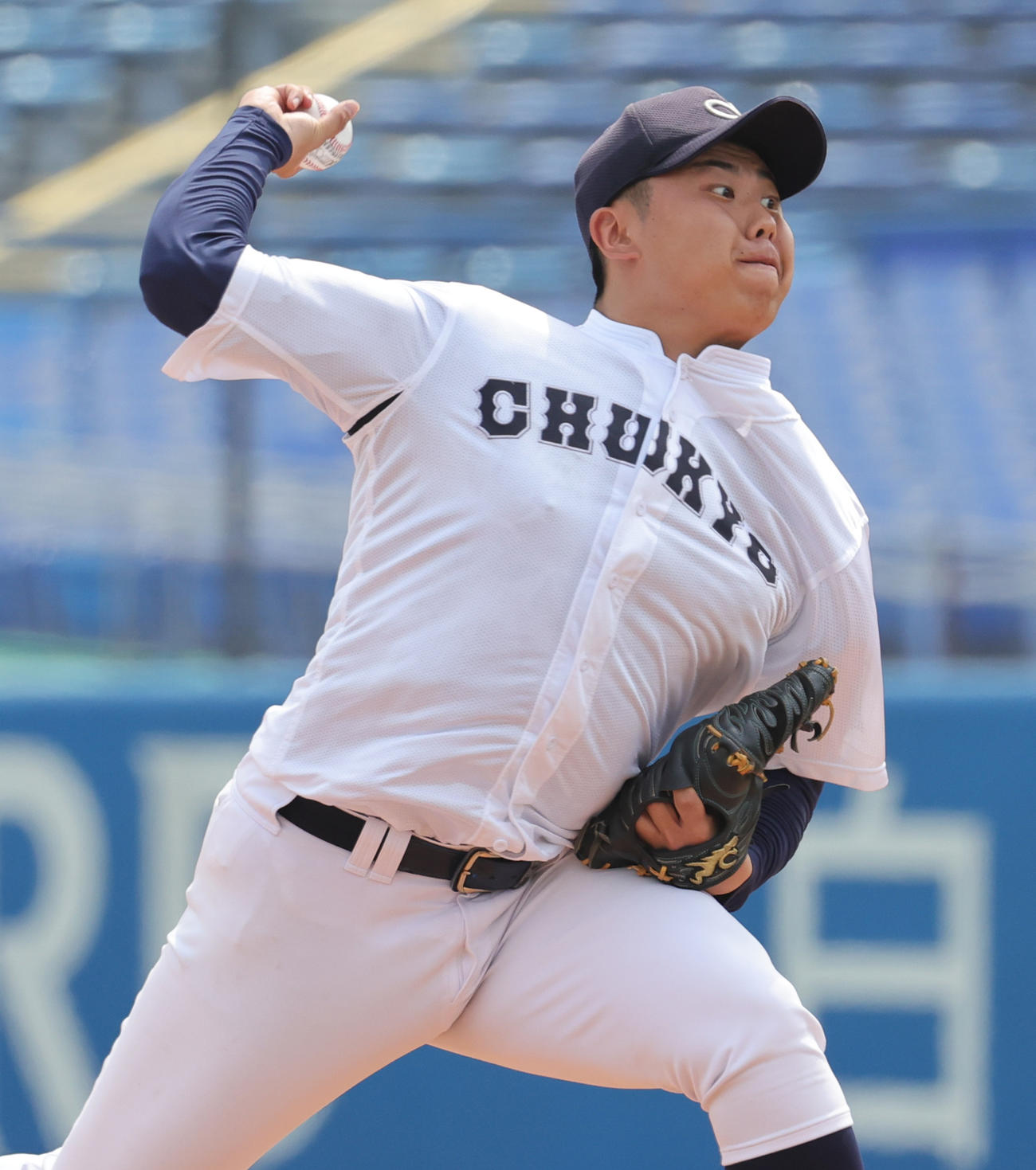 中京大対中部学院大　中京大先発の安藤（撮影・野上伸悟）