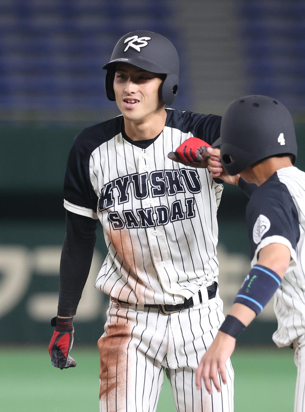 九産大対仙台大　2回表九産大無死満塁、日高は遊撃適時内野を放つ（撮影・柴田隆二）