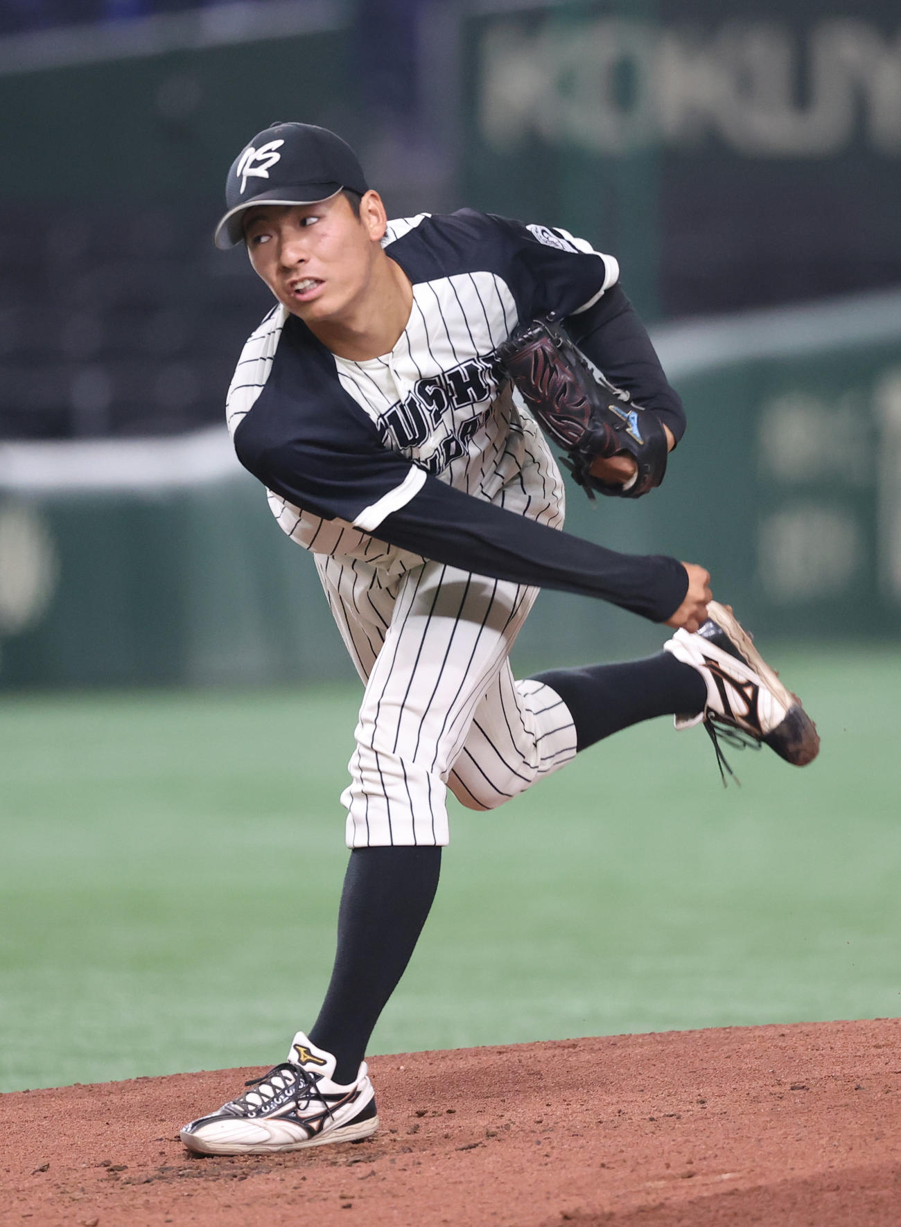 九産大対仙台大　先発した九産大・大嶋（撮影・柴田隆二）