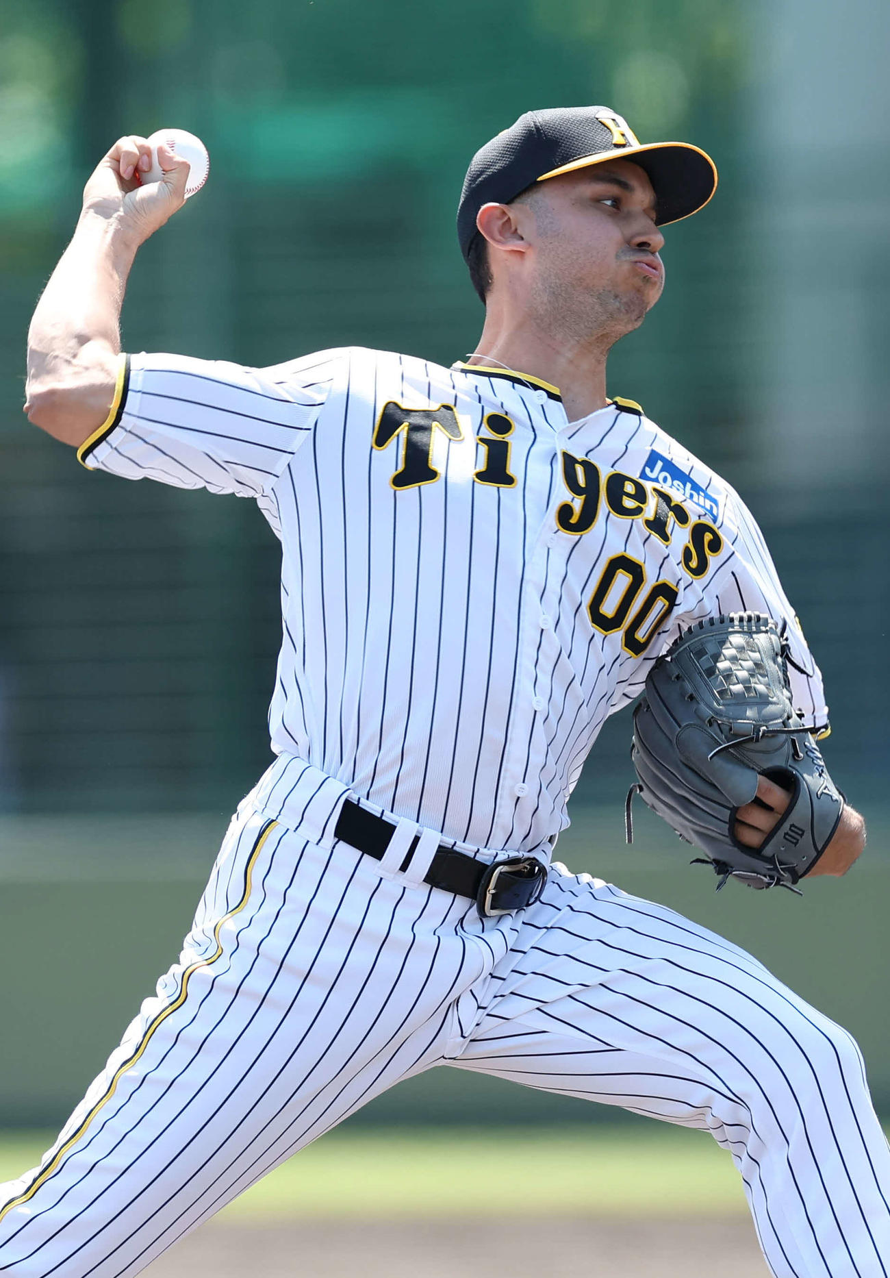 ウエスタン・リーグのオリックス戦で力投する阪神ゲラ（撮影・前田充）