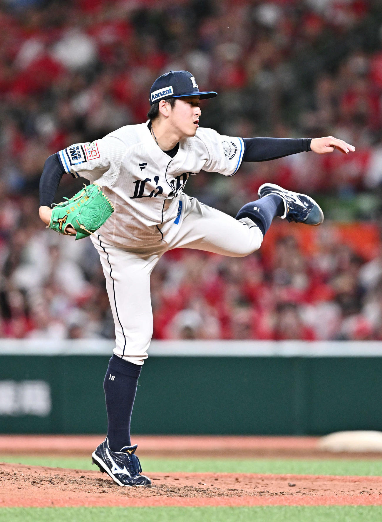 西武対広島　完封勝利した西武隅田（撮影・滝沢徹郎）