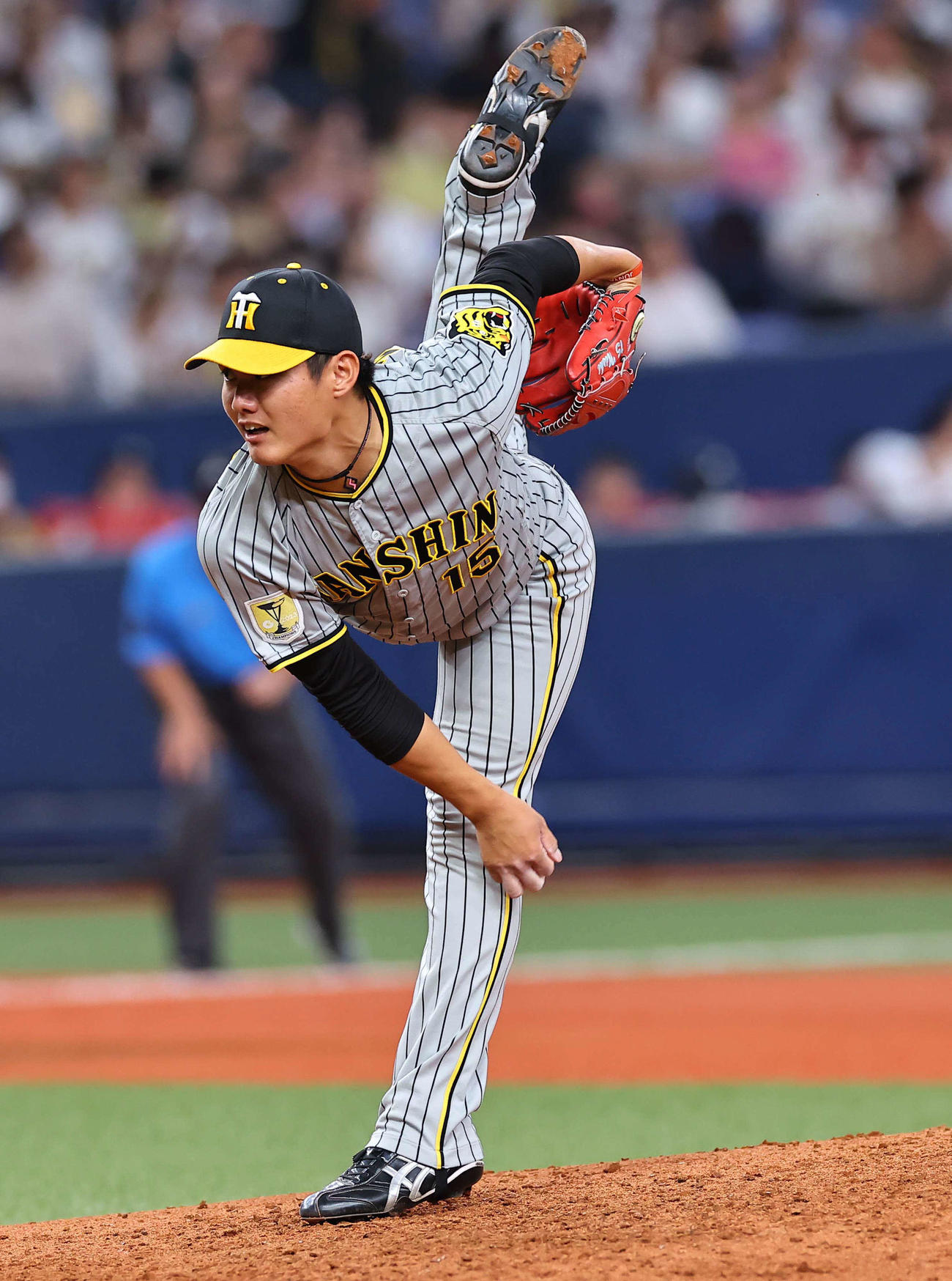 オリックス対阪神　阪神2番手の西純（撮影・上田博志）