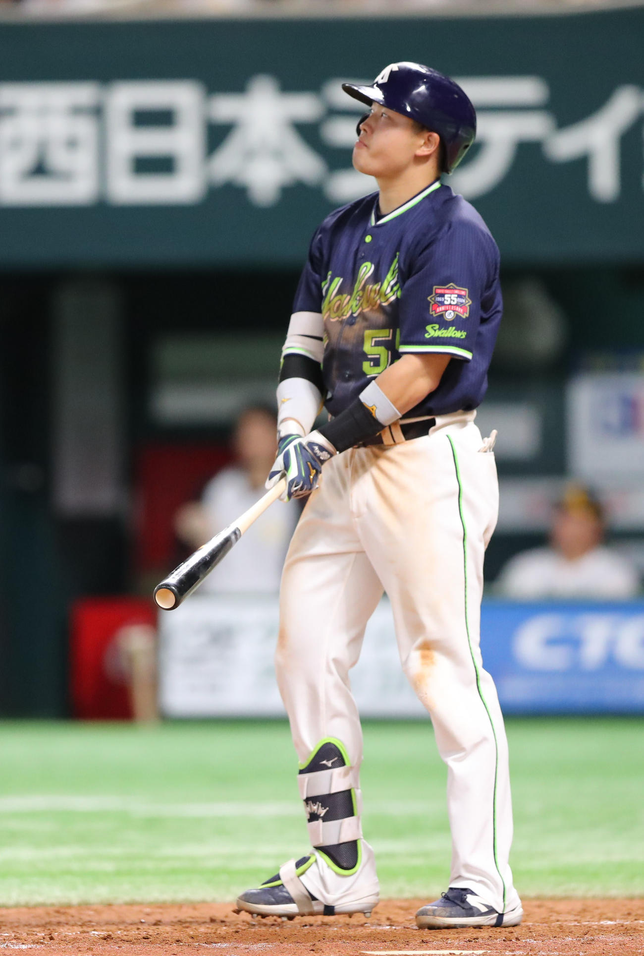 ソフトバンク対ヤクルト　5回表ヤクルト1死一、二塁、村上は中越え3点本塁打を放つ（撮影・鬼束羽瑠菜）
