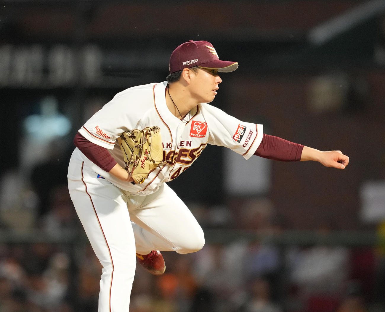 楽天対巨人　楽天先発の藤井（撮影・菅敏）