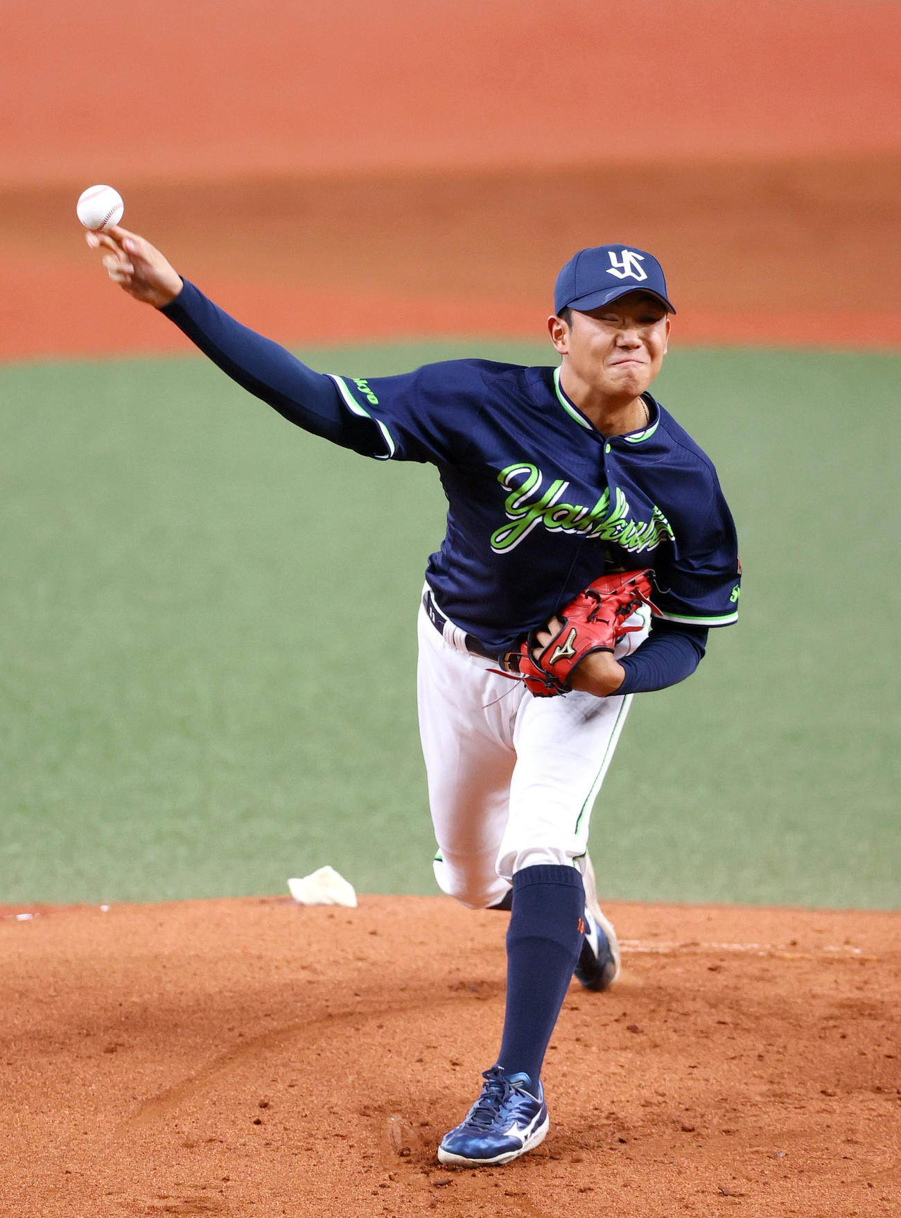 オリックス対ヤクルト　ヤクルト先発の奥川（撮影・上山淳一）