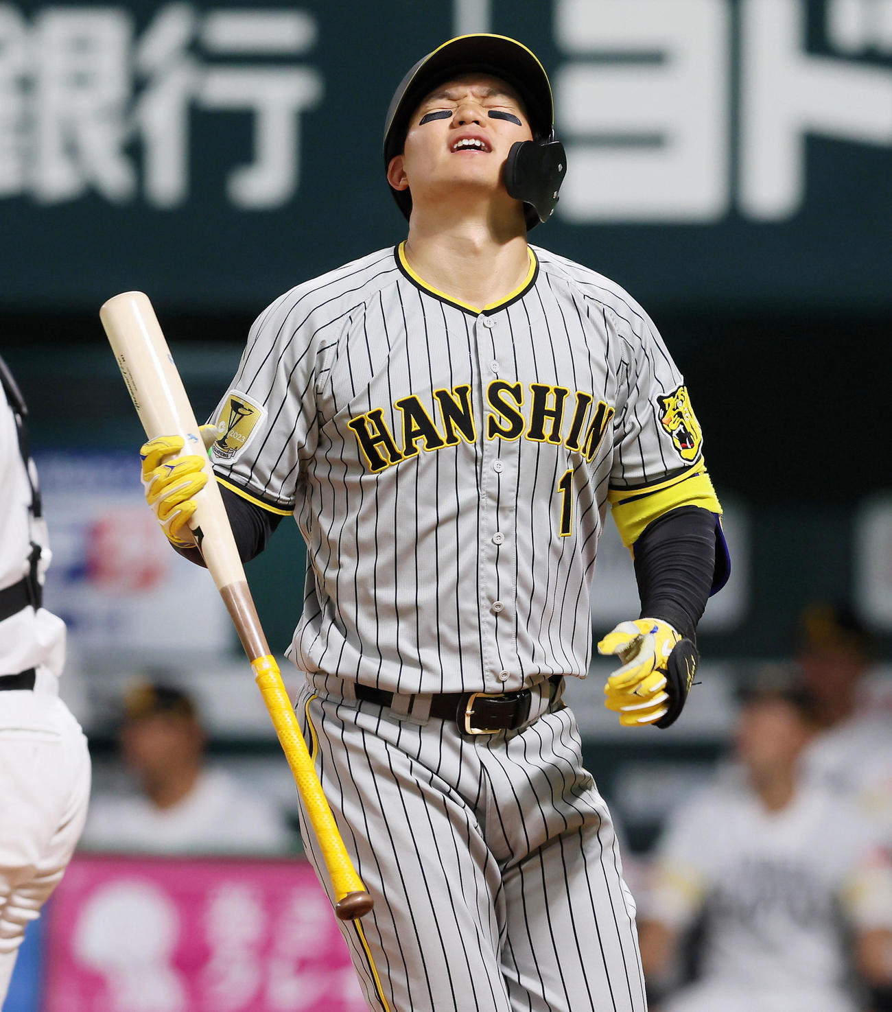 ソフトバンク対阪神　5回表阪神1死二塁、森下は三振に倒れる（撮影・加藤哉）