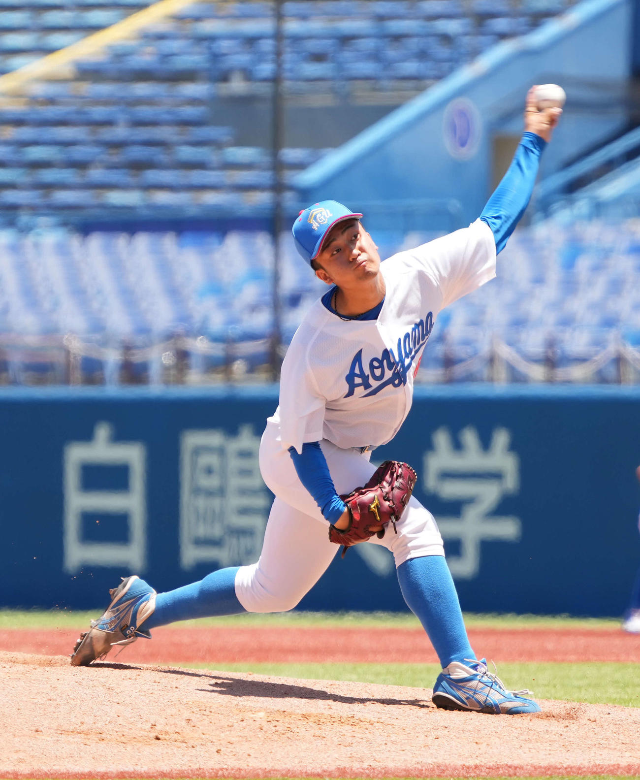 青学大対天理大　青学大先発の渡辺（撮影・小沢裕）