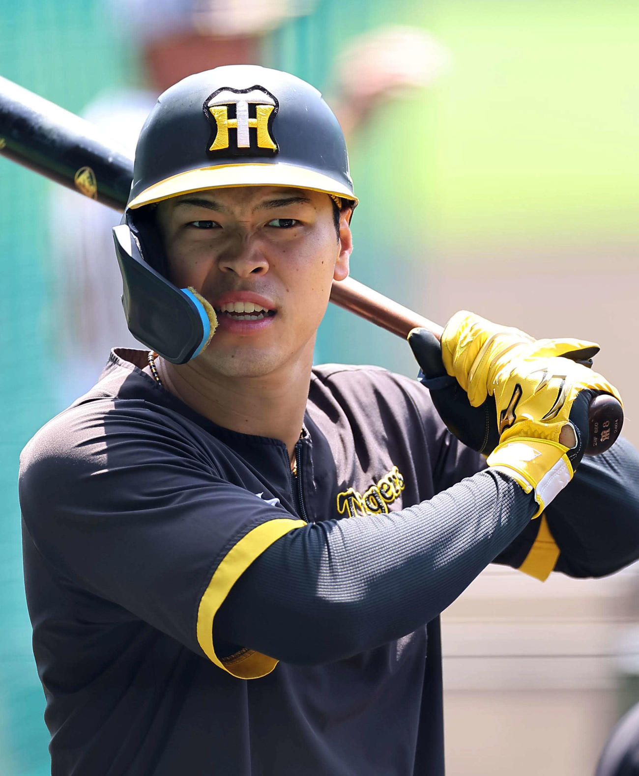 阪神佐藤輝明（2024年4月28日撮影）