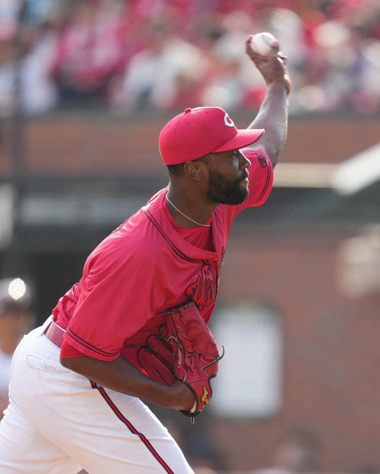 楽天対広島　7回、広島2番手のハーン（撮影・菅敏）