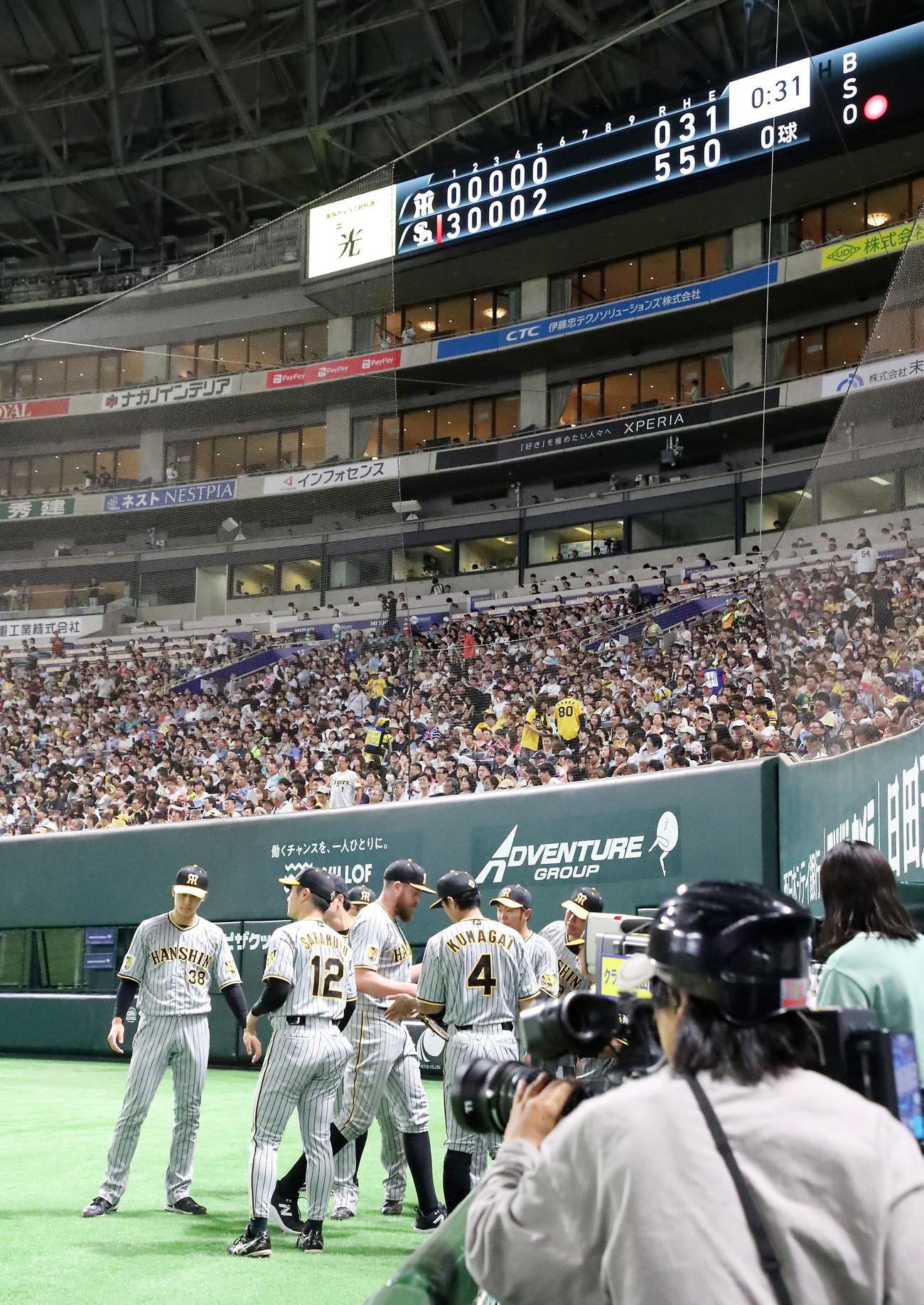 ソフトバンク対阪神　5回裏、ビーズリーは5失点で降板（撮影・加藤哉）