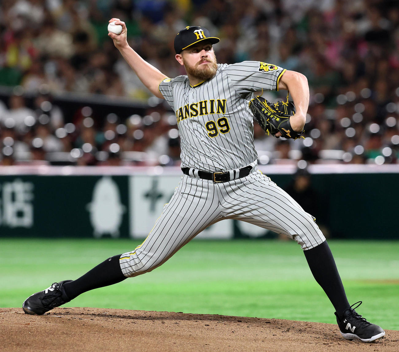 ソフトバンク対阪神　ソフトバンク戦に先発するビーズリー（撮影・加藤哉）