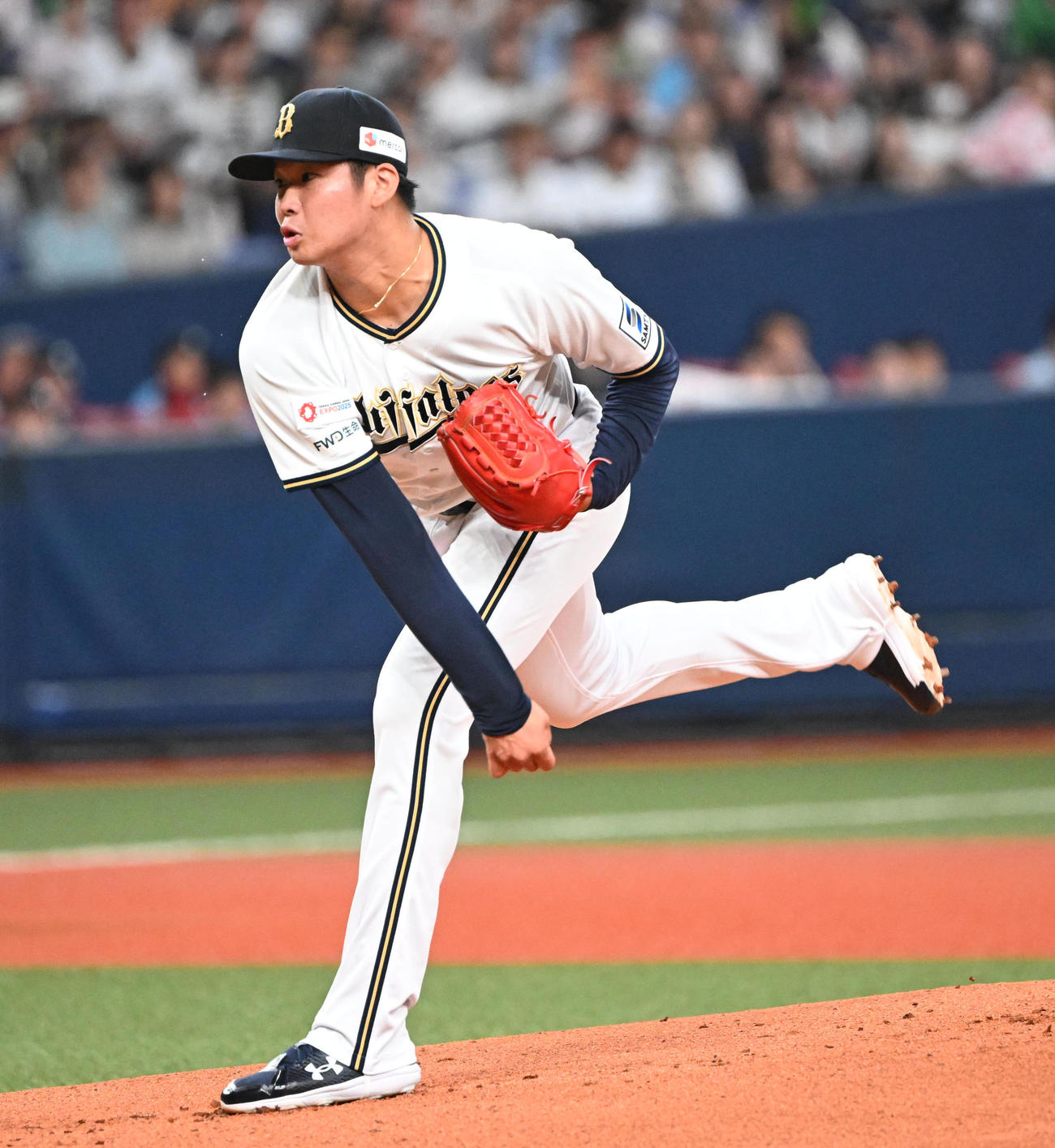 オリックス対ヤクルト　先発するオリックス山下舜平大（撮影・和賀正仁）