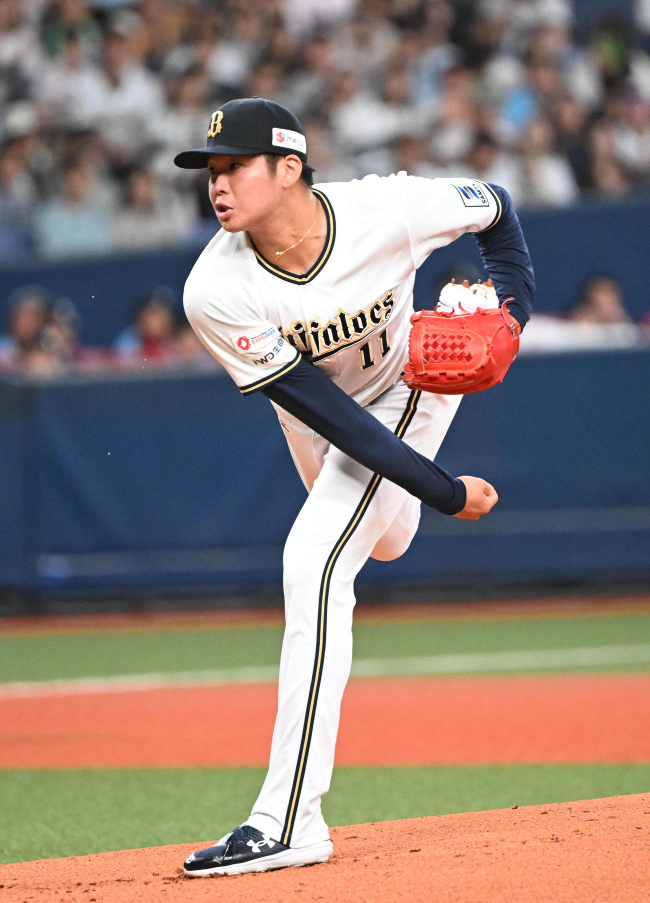 オリックス対ヤクルト　先発するオリックス山下舜平大（撮影・和賀正仁）
