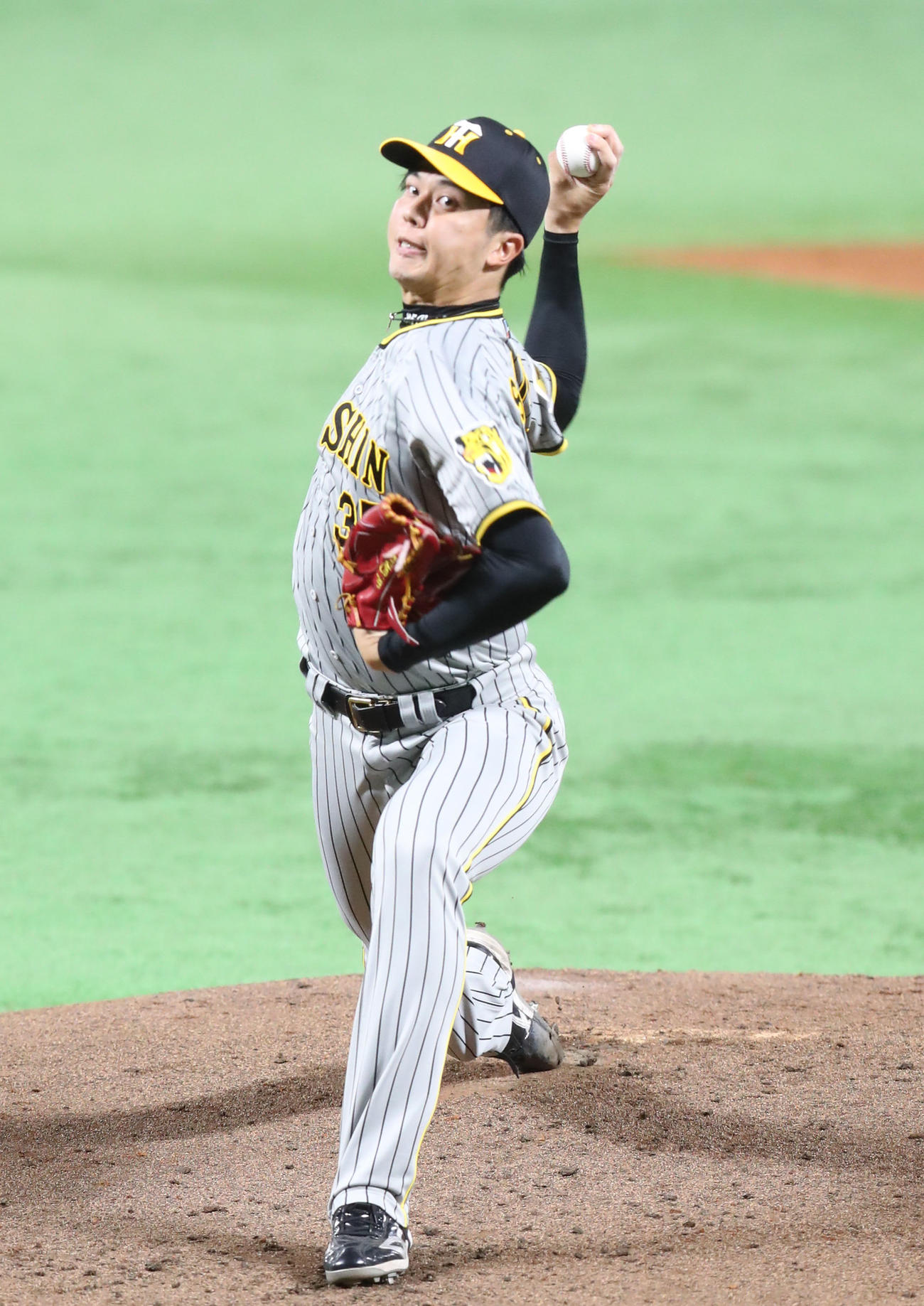 ソフトバンク対阪神　阪神先発・才木（撮影・鬼束羽瑠菜）