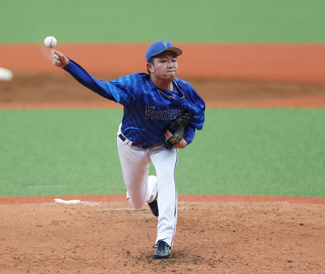 西武対DeNA DeNA先発の石田裕（撮影・宮地輝）