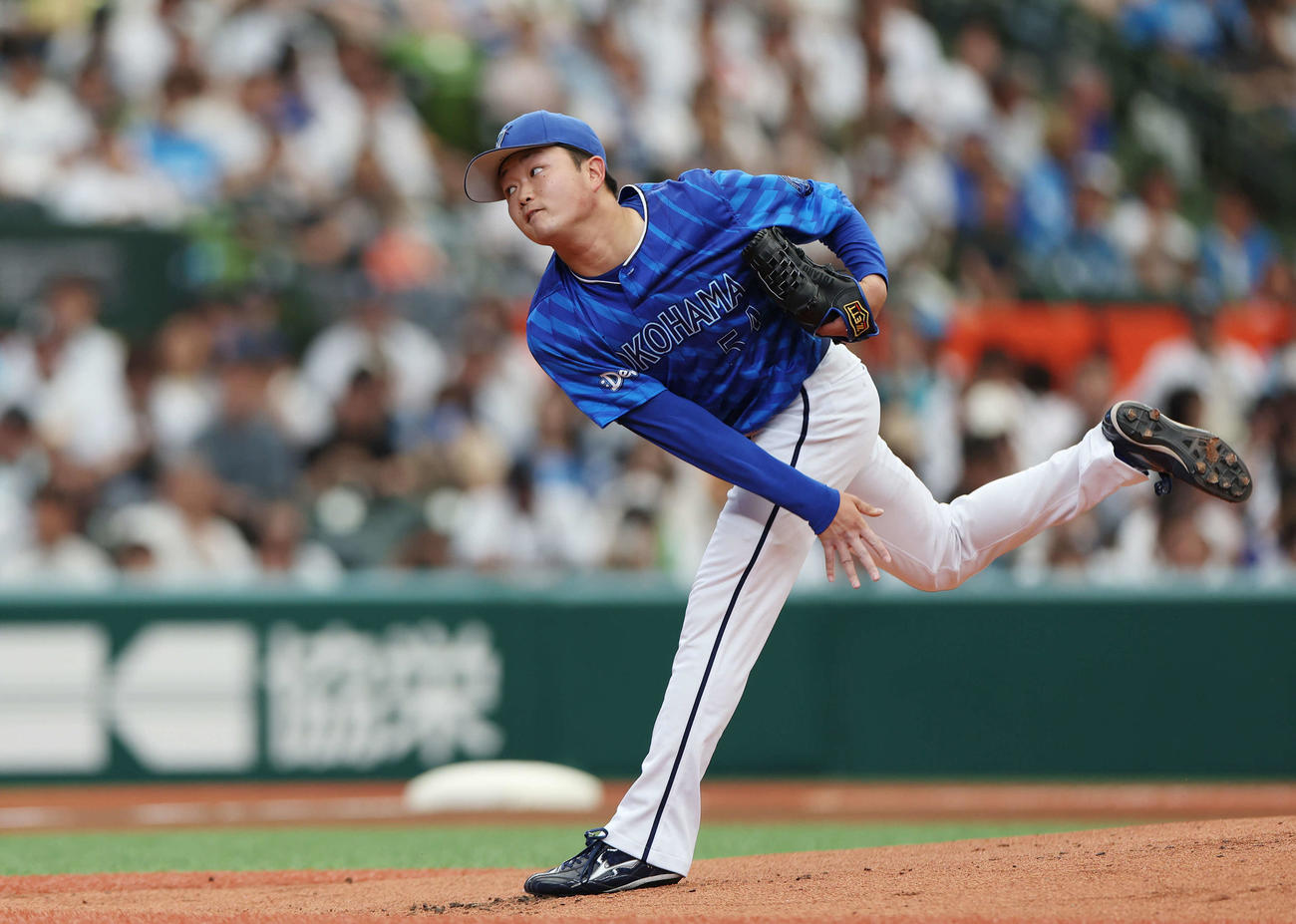 西武対DeNA DeNA先発の石田裕（撮影・宮地輝）