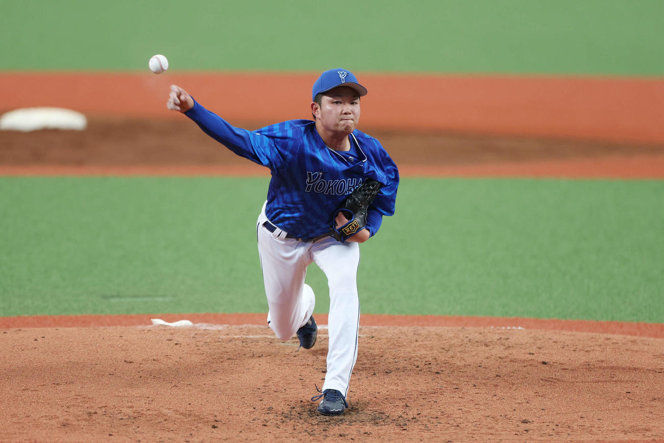 西武対DeNA DeNA先発の石田裕（撮影・宮地輝）