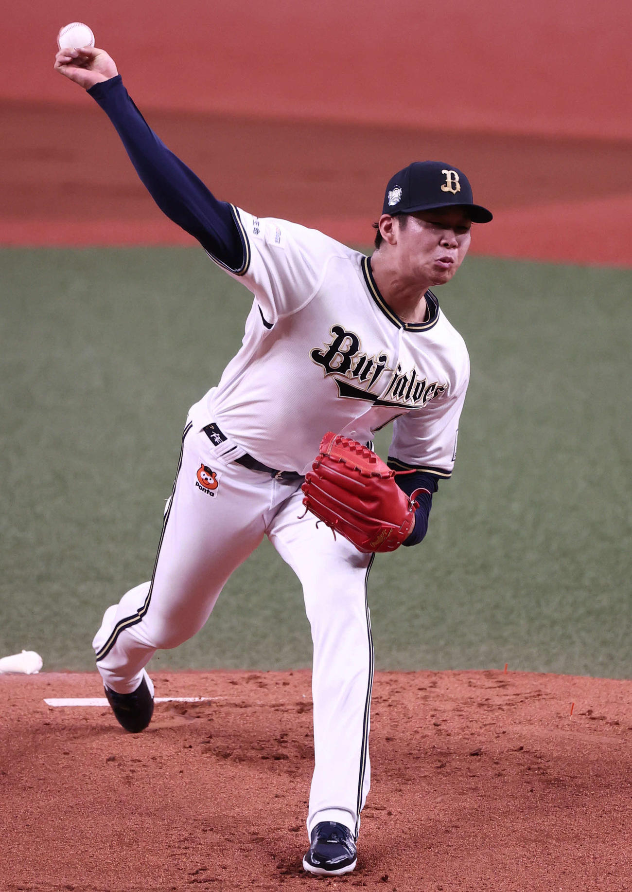 力投するオリックス先発の山下（撮影・西尾就之）