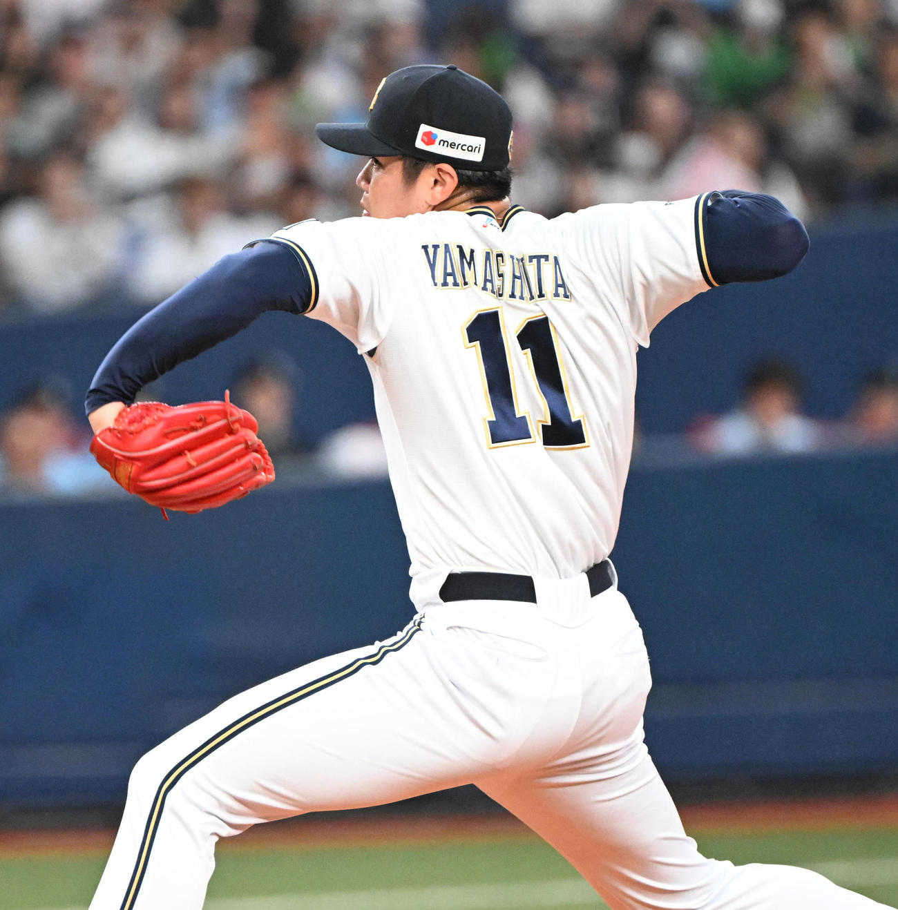 オリックス対ヤクルト　先発するオリックス山下（撮影・和賀正仁）