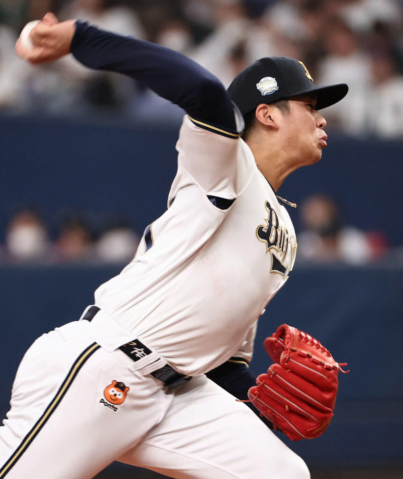 オリックス先発の山下舜平大（撮影・西尾就之）