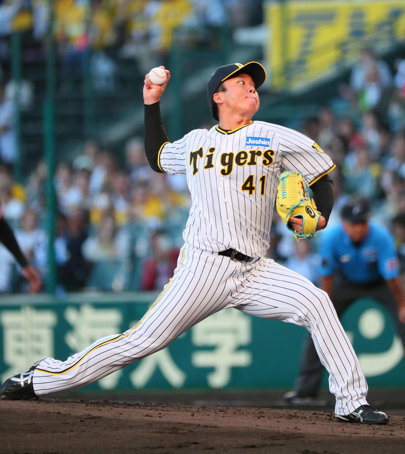 阪神村上頌樹（2024年6月4日撮影）